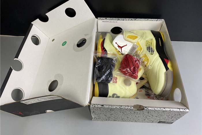 OFF-WHITE x Air Jordan 5 “Sail” DH8565-100