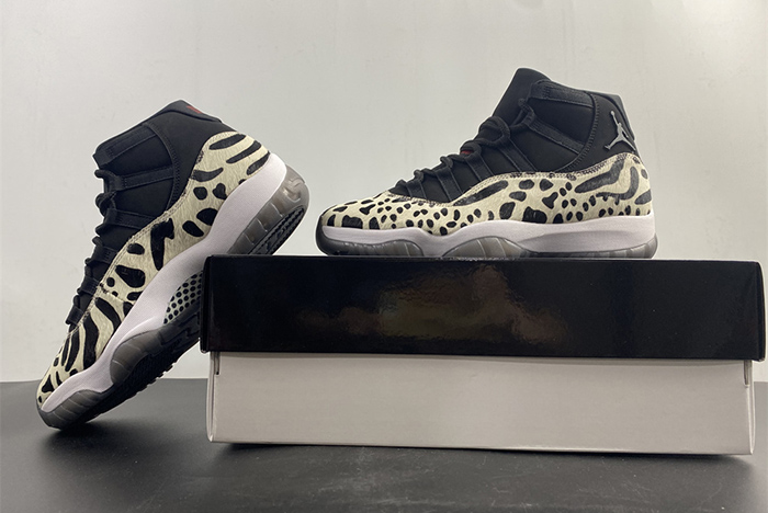 Air Jordan 11 “Animal Instinct” Black / Red / Sail / White
